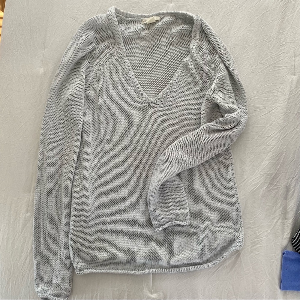 Knit baby blue sweater